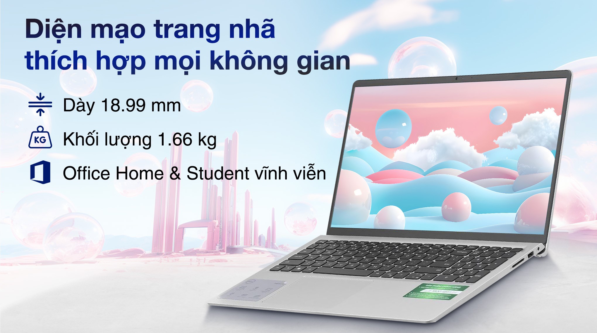 Laptop Dell Inspiron 15 3530 - N5I5530W1 (i5 1334U, 16GB, 512GB, Full HD 120Hz, OfficeH24+365, Win11) - Ảnh 2